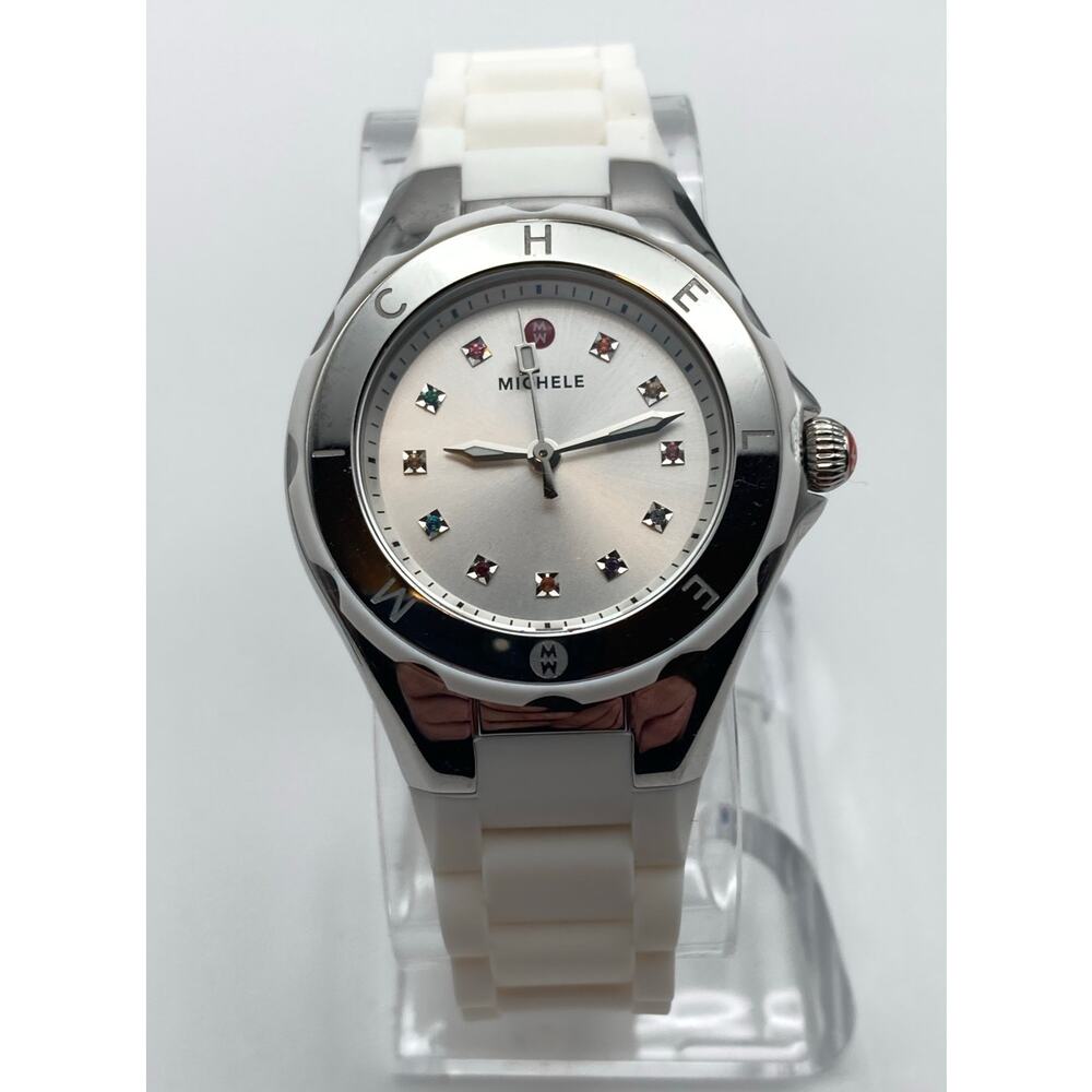 Michele Jelly Bean Tahitian KU15826 Women's Watch 34mm -Fresh Battery WR *READ* - Picture 6 of 14
